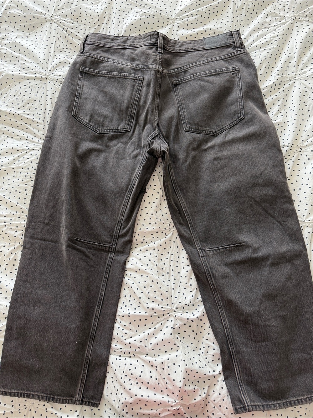 Madewell Black Washed Darted Barrel Leg Jeans - Picture 6 of 6